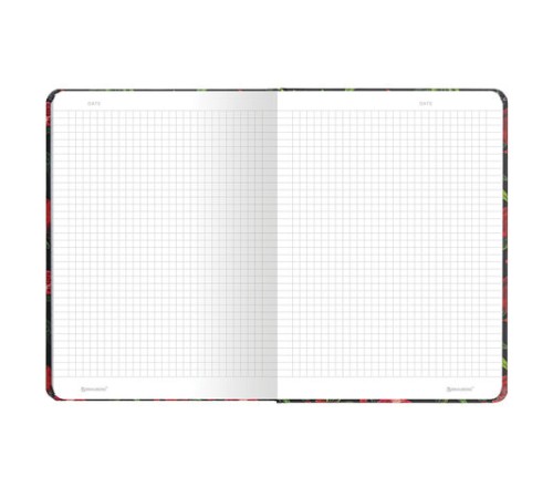 Блокнот с резинкой в клетку 96 л., А5 (145х203 мм), твердая обложка с фольгой, BRAUBERG, 