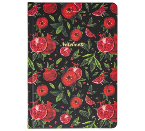 Блокнот с резинкой в клетку 96 л., А5 (145х203 мм), твердая обложка с фольгой, BRAUBERG, 