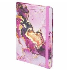 Блокнот с резинкой в клетку 96 л., А5 (145х203 мм), твердая обложка с фольгой, BRAUBERG, 