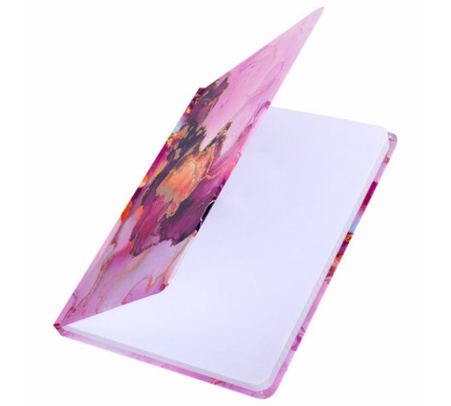 Блокнот с резинкой в клетку 96 л., А5 (145х203 мм), твердая обложка с фольгой, BRAUBERG, 