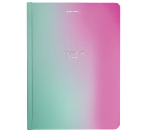 Блокнот с резинкой в клетку 96 л., А5 (145х203 мм), твердая обложка с фольгой, BRAUBERG, 