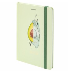 Блокнот с резинкой в клетку 96 л., А5 (145х203 мм), твердая обложка с фольгой, BRAUBERG, 