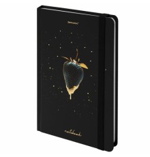 Блокнот с резинкой без линовки 96 л., А5 (145х203 мм), твердая обложка с фольгой, BRAUBERG, 