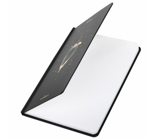 Блокнот с резинкой без линовки 96 л., А5 (145х203 мм), твердая обложка с фольгой, BRAUBERG, 