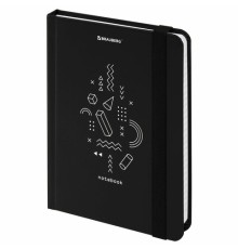 Блокнот с резинкой в клетку 96 л., МАЛЫЙ ФОРМАТ А6 (109х148 мм), твердая обложка, BRAUBERG, 