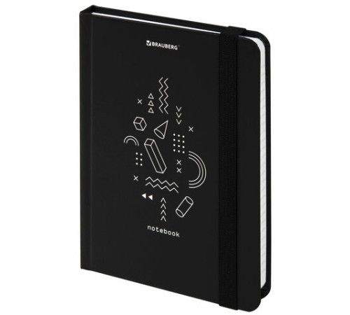 Блокнот с резинкой в клетку 96 л., МАЛЫЙ ФОРМАТ А6 (109х148 мм), твердая обложка, BRAUBERG, 