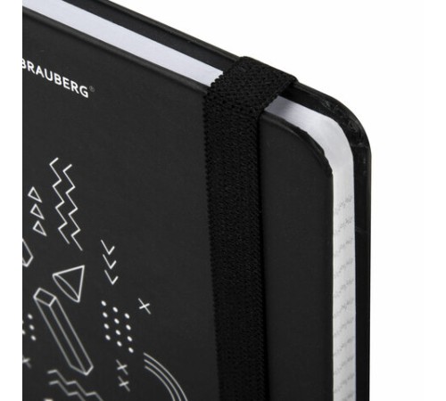 Блокнот с резинкой в клетку 96 л., МАЛЫЙ ФОРМАТ А6 (109х148 мм), твердая обложка, BRAUBERG, 