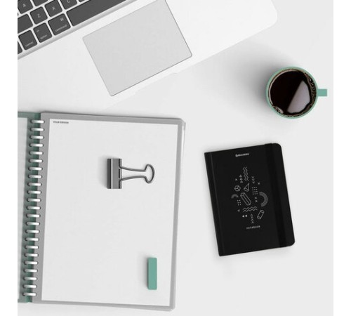 Блокнот с резинкой в клетку 96 л., МАЛЫЙ ФОРМАТ А6 (109х148 мм), твердая обложка, BRAUBERG, 