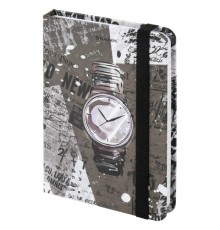 Блокнот с резинкой в клетку 96 л., МАЛЫЙ ФОРМАТ А6 (109х148 мм), твердая обложка, BRAUBERG, 