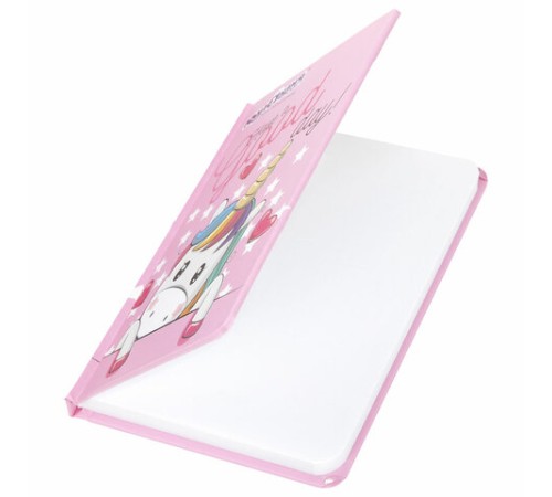 Блокнот с резинкой в клетку 96 л., МАЛЫЙ ФОРМАТ А6 (109х148 мм), твердая обложка, ЮНЛАНДИЯ, 