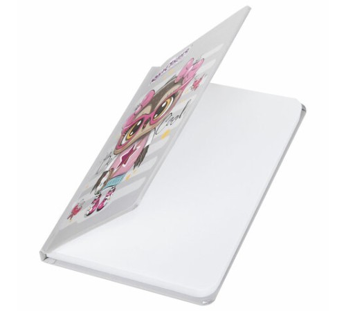 Блокнот с резинкой в клетку 96 л., МАЛЫЙ ФОРМАТ А6 (109х148 мм), твердая обложка, ЮНЛАНДИЯ, 