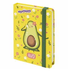 Блокнот с резинкой в клетку 96 л., МАЛЫЙ ФОРМАТ А6 (109х148 мм), твердая обложка, ЮНЛАНДИЯ, 