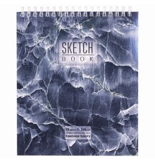 Скетчбук, каменная бумага 245 г/м2, 170х195 мм, 20 л., гребень, подложка, холодная фольга, 