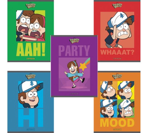 Тетрадь А5, 48 л., HATBER, скоба, клетка, обложка картон, 