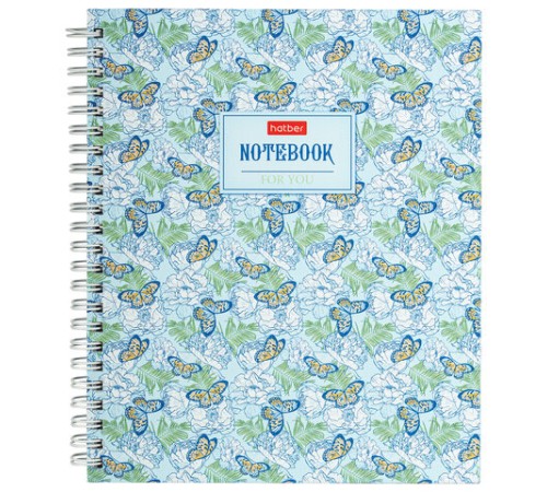 Тетрадь А5, 96 л., HATBER, гребень, клетка, обложка твердая, 