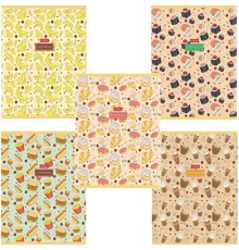 Тетрадь А5, 96 л., HATBER, скоба, клетка, обложка картон, 