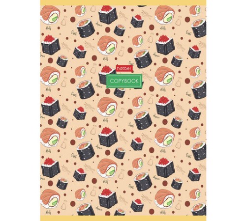 Тетрадь А5, 96 л., HATBER, скоба, клетка, обложка картон, 