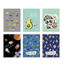 Блокнот МАЛЫЙ ФОРМАТ А7 75x105 мм, 40 л., гребень, фольга, TWIN лак, клетка, 