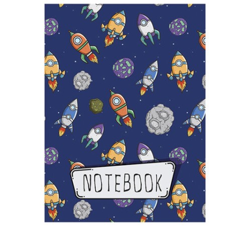 Блокнот МАЛЫЙ ФОРМАТ А7 75x105 мм, 40 л., гребень, фольга, TWIN лак, клетка, 