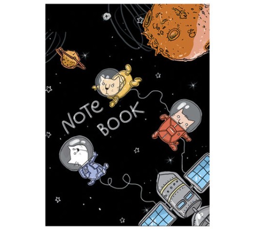 Блокнот МАЛЫЙ ФОРМАТ А7 75x105 мм, 40 л., гребень, фольга, TWIN лак, клетка, 