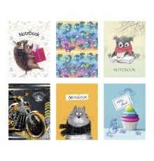 Блокнот МАЛЫЙ ФОРМАТ А7 75x105 мм, 40 л., гребень, фольга, TWIN лак, клетка, 