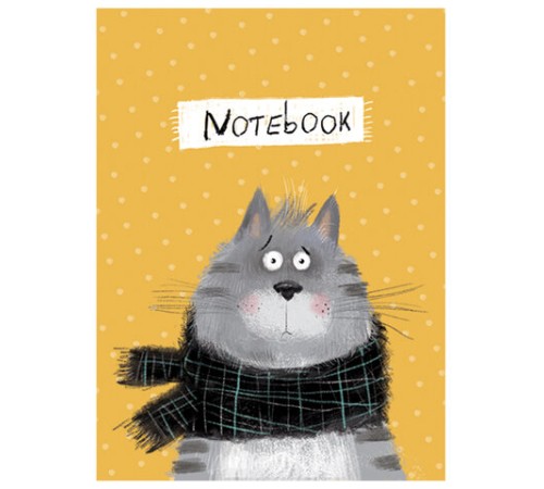 Блокнот МАЛЫЙ ФОРМАТ А7 75x105 мм, 40 л., гребень, фольга, TWIN лак, клетка, 