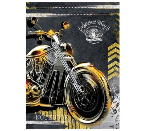 Блокнот МАЛЫЙ ФОРМАТ А7 75x105 мм, 40 л., гребень, фольга, TWIN лак, клетка, 