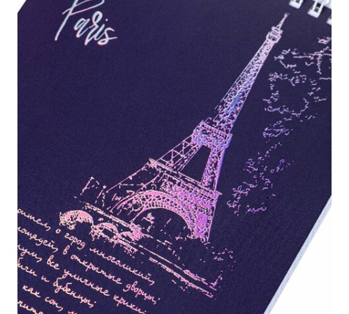 Блокнот А5 146х215 мм, 80 л., гребень, клетка, ламинация, 3D фольга, HATBER, 