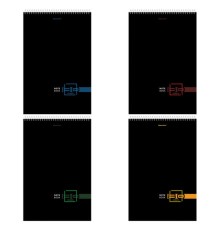 Блокнот БОЛЬШОЙ ФОРМАТ А4 198х297 мм, 80 л., гребень, жесткая подложка, клетка, BRAUBERG, 