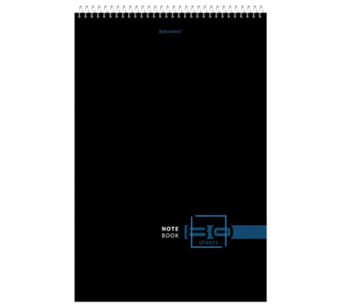 Блокнот БОЛЬШОЙ ФОРМАТ А4 198х297 мм, 80 л., гребень, жесткая подложка, клетка, BRAUBERG, 