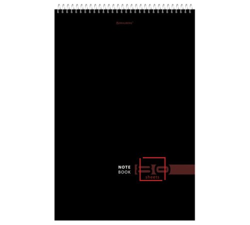 Блокнот БОЛЬШОЙ ФОРМАТ А4 198х297 мм, 80 л., гребень, жесткая подложка, клетка, BRAUBERG, 