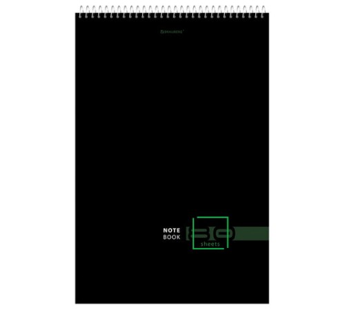 Блокнот БОЛЬШОЙ ФОРМАТ А4 198х297 мм, 80 л., гребень, жесткая подложка, клетка, BRAUBERG, 