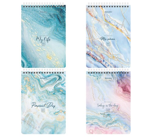 Блокнот А5 (146х206 мм), 60 л., гребень, картон, клетка, BRAUBERG, 