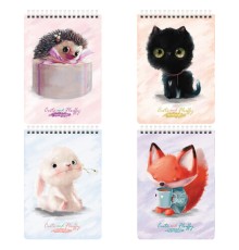 Блокнот А5 (146х206 мм), 60 л., гребень, картон, клетка, BRAUBERG KIDS, 