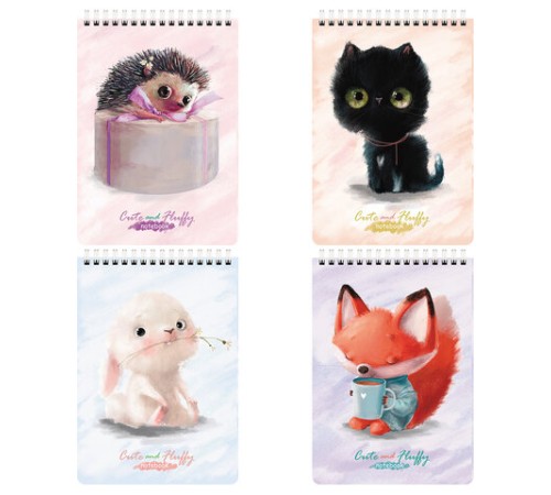 Блокнот А5 (146х206 мм), 60 л., гребень, картон, клетка, BRAUBERG KIDS, 