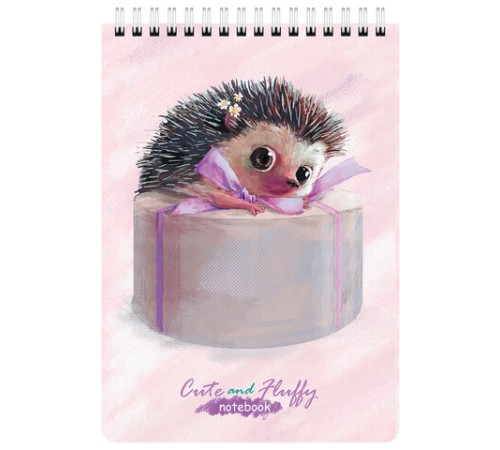 Блокнот А5 (146х206 мм), 60 л., гребень, картон, клетка, BRAUBERG KIDS, 