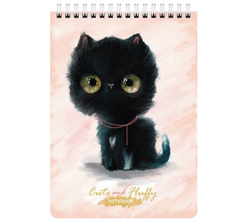 Блокнот А5 (146х206 мм), 60 л., гребень, картон, клетка, BRAUBERG KIDS, 