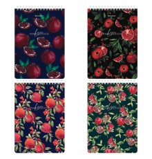 Блокнот А5 (146х206 мм), 60 л., гребень, картон, жесткая подложка, клетка, BRAUBERG, 