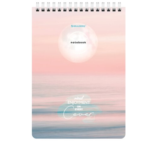 Блокнот А5 (146х206 мм), 60 л., гребень, картон, жесткая подложка, клетка, BRAUBERG, 