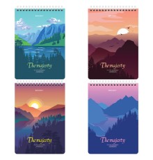 Блокнот А5 (146х206 мм), 80 л., гребень, картон, клетка, BRAUBERG, 