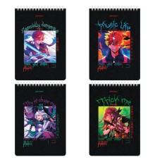 Блокнот А5 (146х206 мм), 80 л., гребень, картон, клетка, BRAUBERG, 