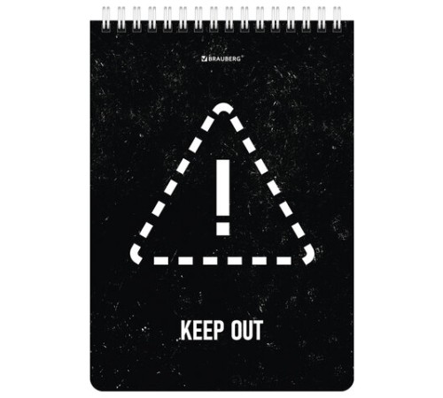 Блокнот А5 (146х206 мм), 80 л., гребень, картон, клетка, BRAUBERG, 