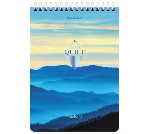 Блокнот А5 (146х206 мм), 80 л., гребень, картон, жесткая подложка, клетка, BRAUBERG, 