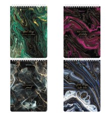 Блокнот А5 (146х206 мм), 80 л., гребень, картон, жесткая подложка, клетка, BRAUBERG, 