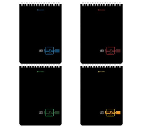 Блокнот А5 (146х206 мм), 80 л., гребень, картон, жесткая подложка, клетка, BRAUBERG, 