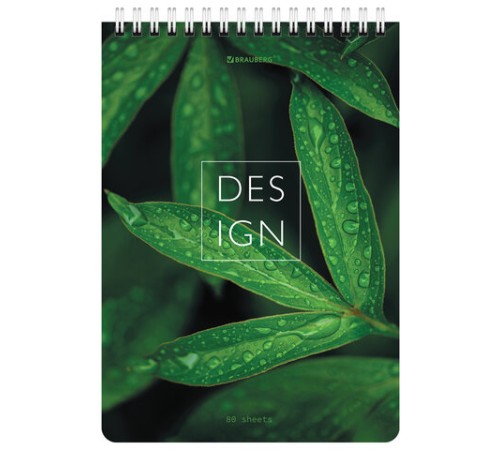 Блокнот А5 (146х206 мм), 80 л., гребень, картон, жесткая подложка, клетка, BRAUBERG, 