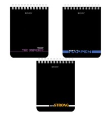 Блокнот МАЛЫЙ ФОРМАТ А6 108х145 мм, 40 л., гребень, картон, клетка, BRAUBERG, 