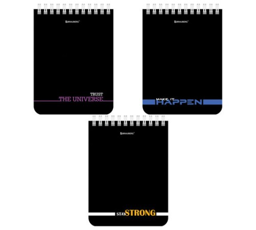 Блокнот МАЛЫЙ ФОРМАТ А6 108х145 мм, 40 л., гребень, картон, клетка, BRAUBERG, 