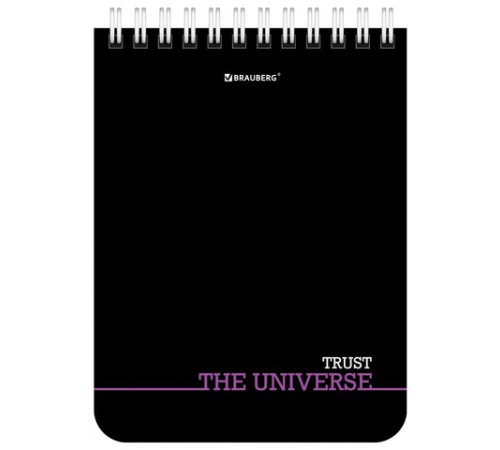 Блокнот МАЛЫЙ ФОРМАТ А6 108х145 мм, 40 л., гребень, картон, клетка, BRAUBERG, 