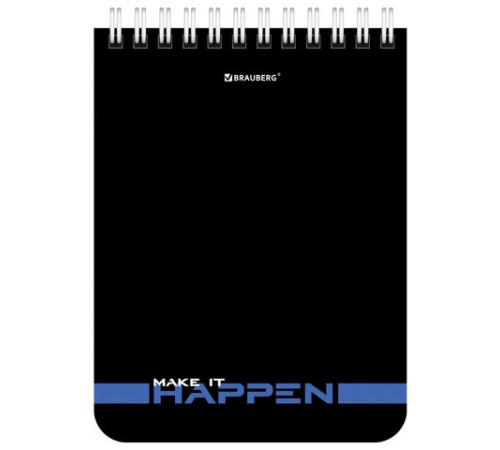 Блокнот МАЛЫЙ ФОРМАТ А6 108х145 мм, 40 л., гребень, картон, клетка, BRAUBERG, 